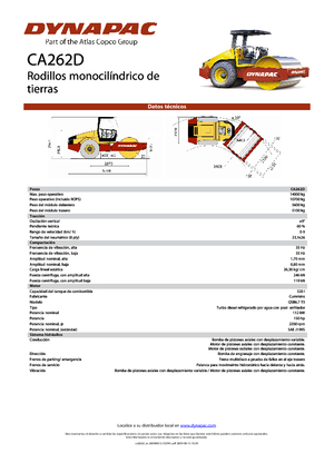 Rouleaux monocylindres Dynapac CA 262 D