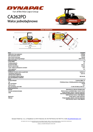 Rouleaux monocylindres Dynapac CA 262 PD