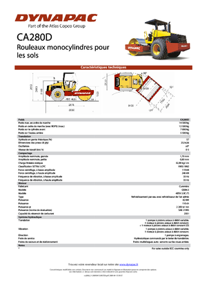 Rouleaux monocylindres Dynapac CA 280 D