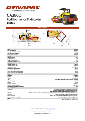 Rouleaux monocylindres Dynapac CA 280 D