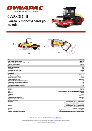 Rouleaux monocylindres Dynapac CA 280 D-II