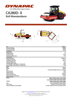 Rouleaux monocylindres Dynapac CA 280 D-II