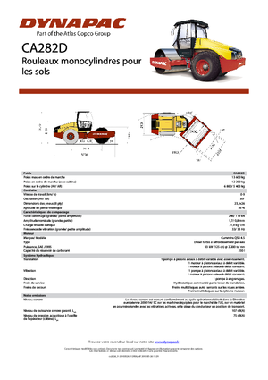 Rouleaux monocylindres Dynapac CA 282 D
