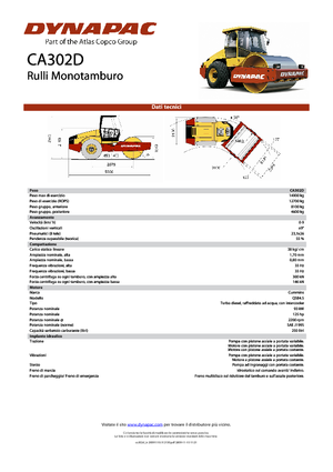 Rouleaux monocylindres Dynapac CA 302 D