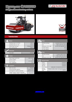 Rouleaux monocylindres Dynapac CA 3500 D