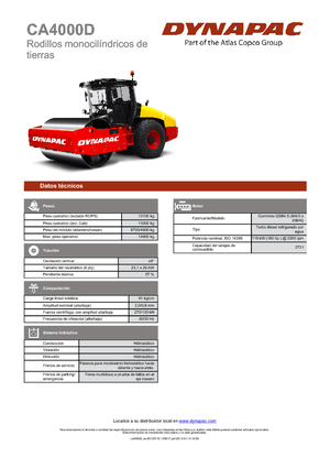 Rouleaux monocylindres Dynapac CA 4000 D 