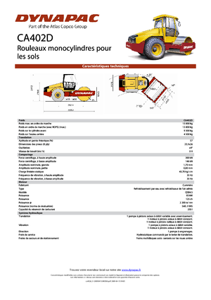 Rouleaux monocylindres Dynapac CA 402 D