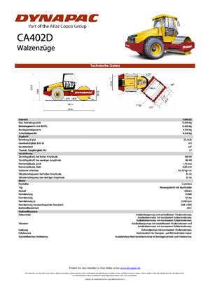 Rouleaux monocylindres Dynapac CA 402 D