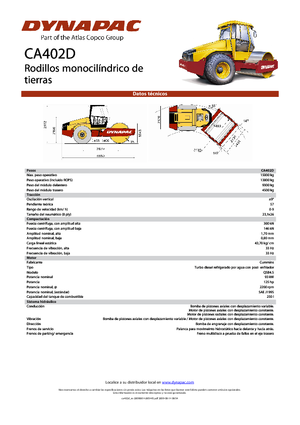 Rouleaux monocylindres Dynapac CA 402 D