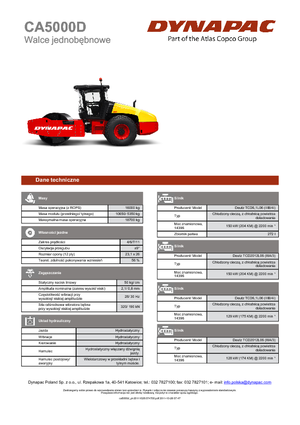 Rouleaux monocylindres Dynapac CA 5000 D