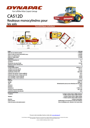 Rouleaux monocylindres Dynapac CA 512 D