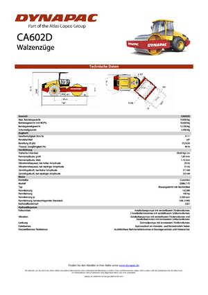 Rouleaux monocylindres Dynapac CA 602 D