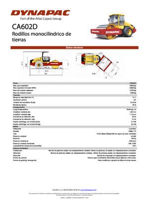 Rouleaux monocylindres Dynapac CA 602 D