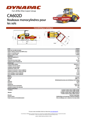 Rouleaux monocylindres Dynapac CA 602 D