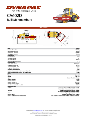 Rouleaux monocylindres Dynapac CA 602 D