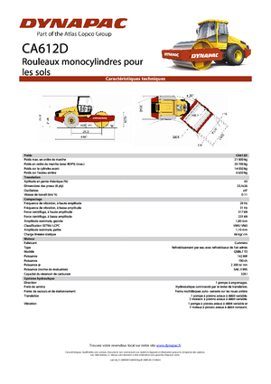 Rouleaux monocylindres Dynapac CA 612 D