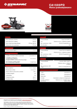 Rouleaux monocylindres Dynapac CA1500PD