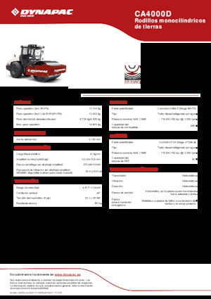 Rouleaux monocylindres Dynapac CA4000D