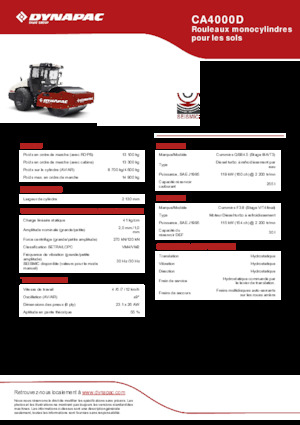 Rouleaux monocylindres Dynapac CA4000D