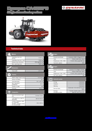 Rouleaux monocylindres Dynapac CA4000PD