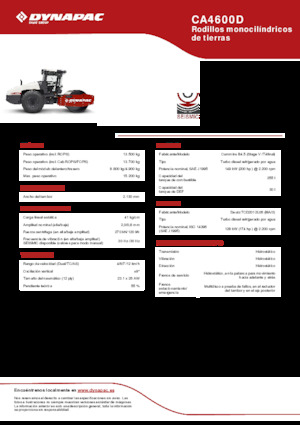 Rouleaux monocylindres Dynapac CA4600D