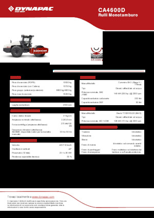Rouleaux monocylindres Dynapac CA4600D