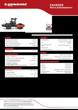 Rouleaux monocylindres Dynapac CA4600D