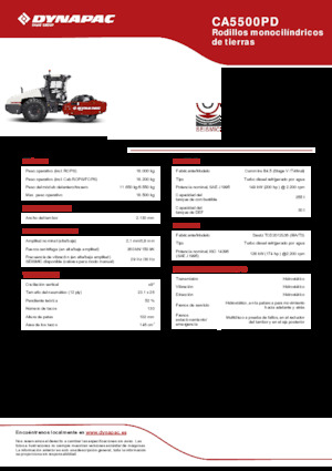 Rouleaux monocylindres Dynapac CA5500PD