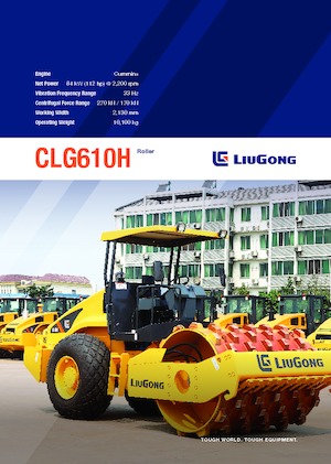 Rouleaux monocylindres Liugong CLG610H