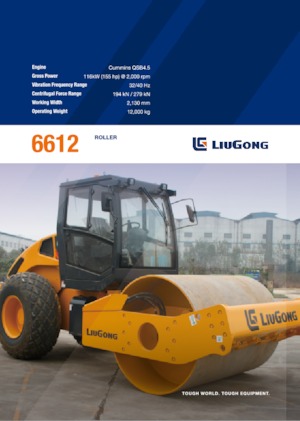 Rouleaux monocylindres Liugong 6612 