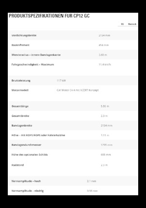 Rouleaux monocylindres Caterpillar CP12GC