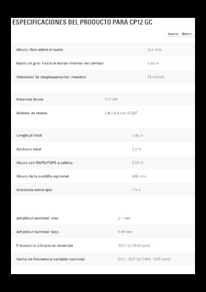 Rouleaux monocylindres Caterpillar CP12GC