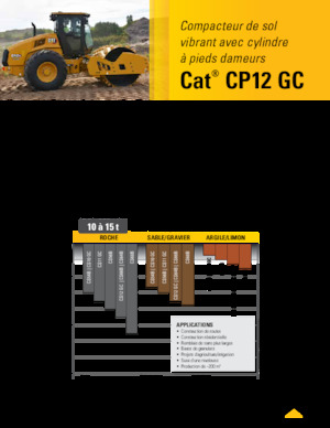 Rouleaux monocylindres Caterpillar CP12GC