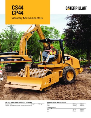 Rouleaux monocylindres Caterpillar CS44