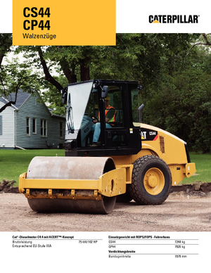 Rouleaux monocylindres Caterpillar CS44