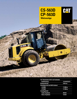 Rouleaux monocylindres Caterpillar CS 563 D