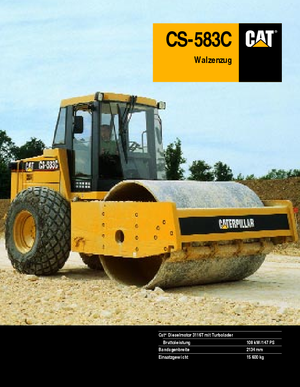 Rouleaux monocylindres Caterpillar CS 583 C