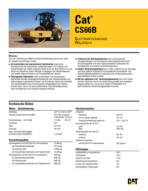 Rouleaux monocylindres Caterpillar CS66B
