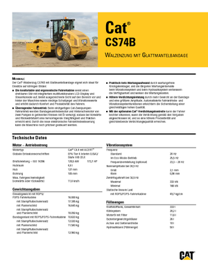 Rouleaux monocylindres Caterpillar CS74B