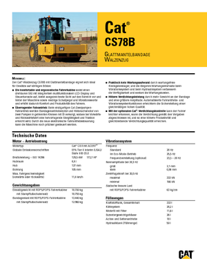 Rouleaux monocylindres Caterpillar CS78B