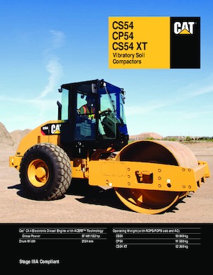 Rouleaux monocylindres Caterpillar CS54XT