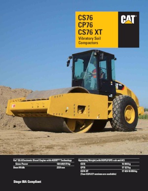 Rouleaux monocylindres Caterpillar CS76XT