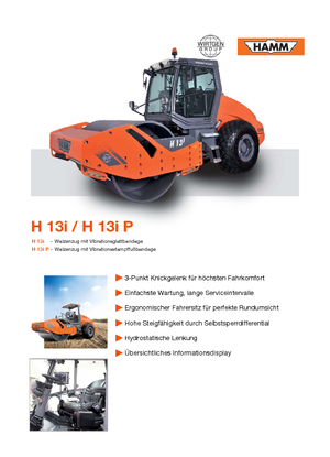 Rouleaux monocylindres Hamm H 13i