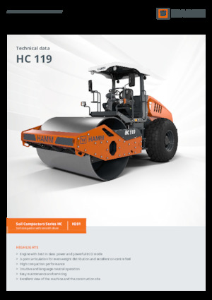 Rouleaux monocylindres Hamm HC 119