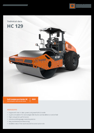 Rouleaux monocylindres Hamm HC 129