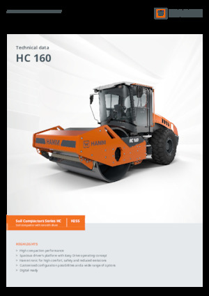 Rouleaux monocylindres Hamm HC 160