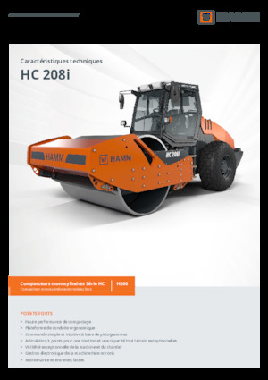 Rouleaux monocylindres Hamm HC 208i
