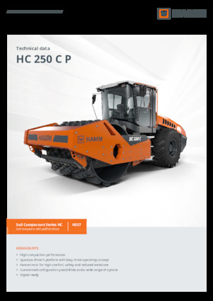 Rouleaux monocylindres Hamm HC 250 C P