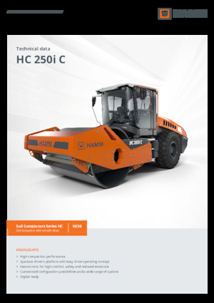 Rouleaux monocylindres Hamm HC 250i C