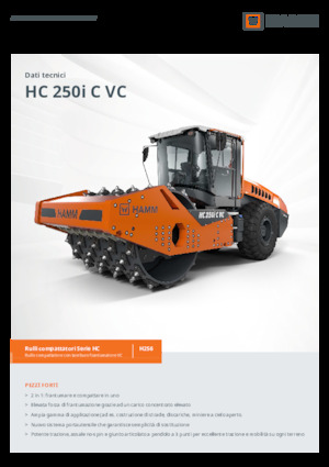 Rouleaux monocylindres Hamm HC 250i C VC